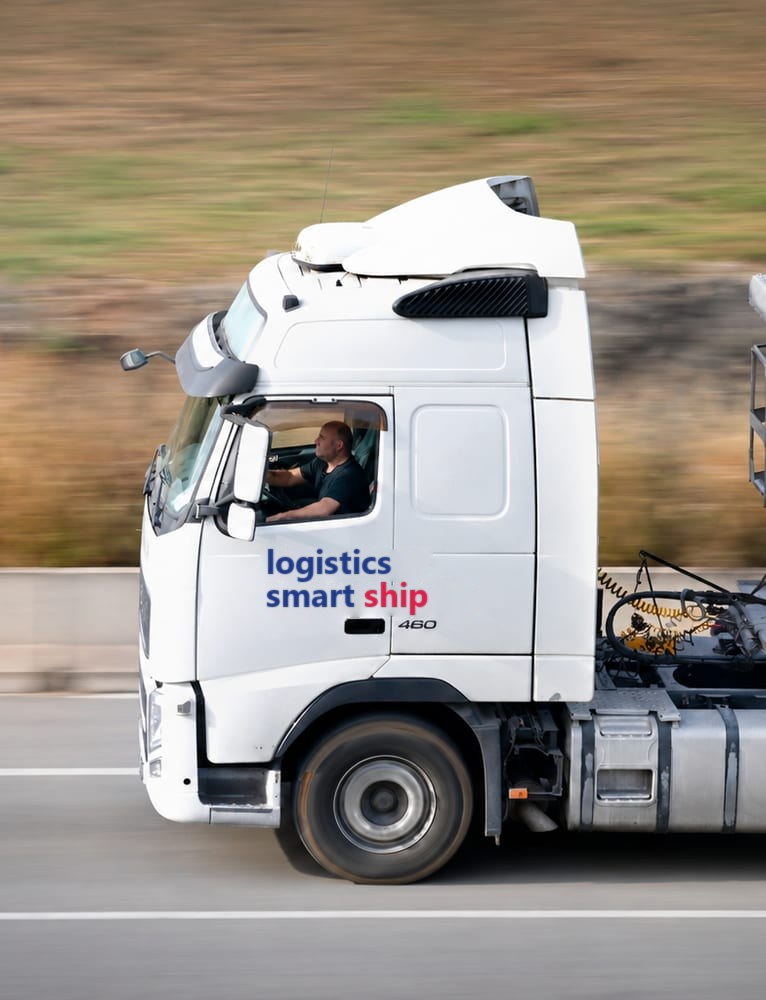 A Logistics Smart Ship truck under way on the motorway